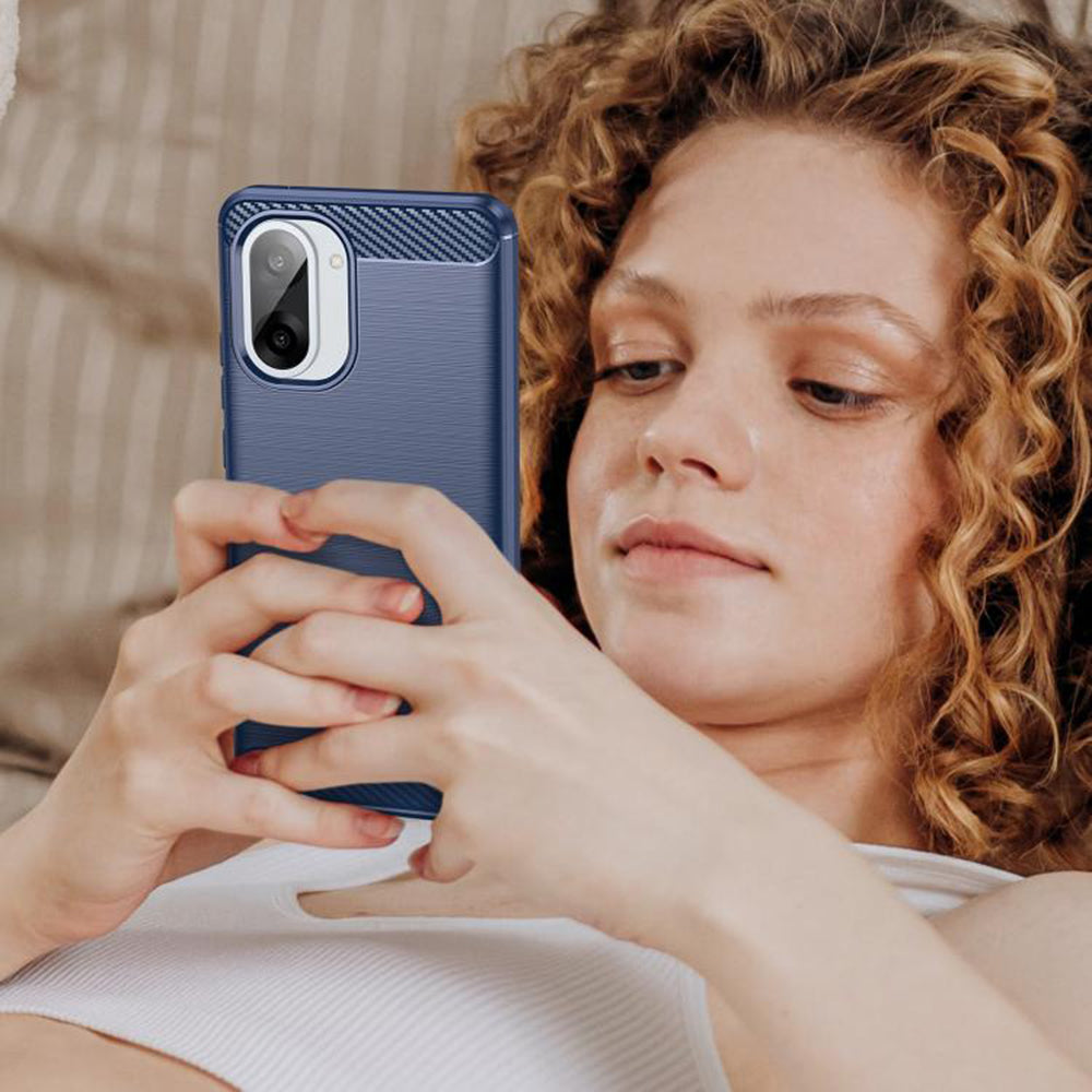 Case for Honor X5c Plus, Techsuit, Carbon, Blue