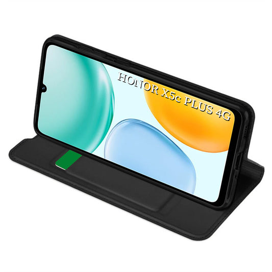 Funda para Honor X5c Plus, Techsuit, Magskin Book, Negra