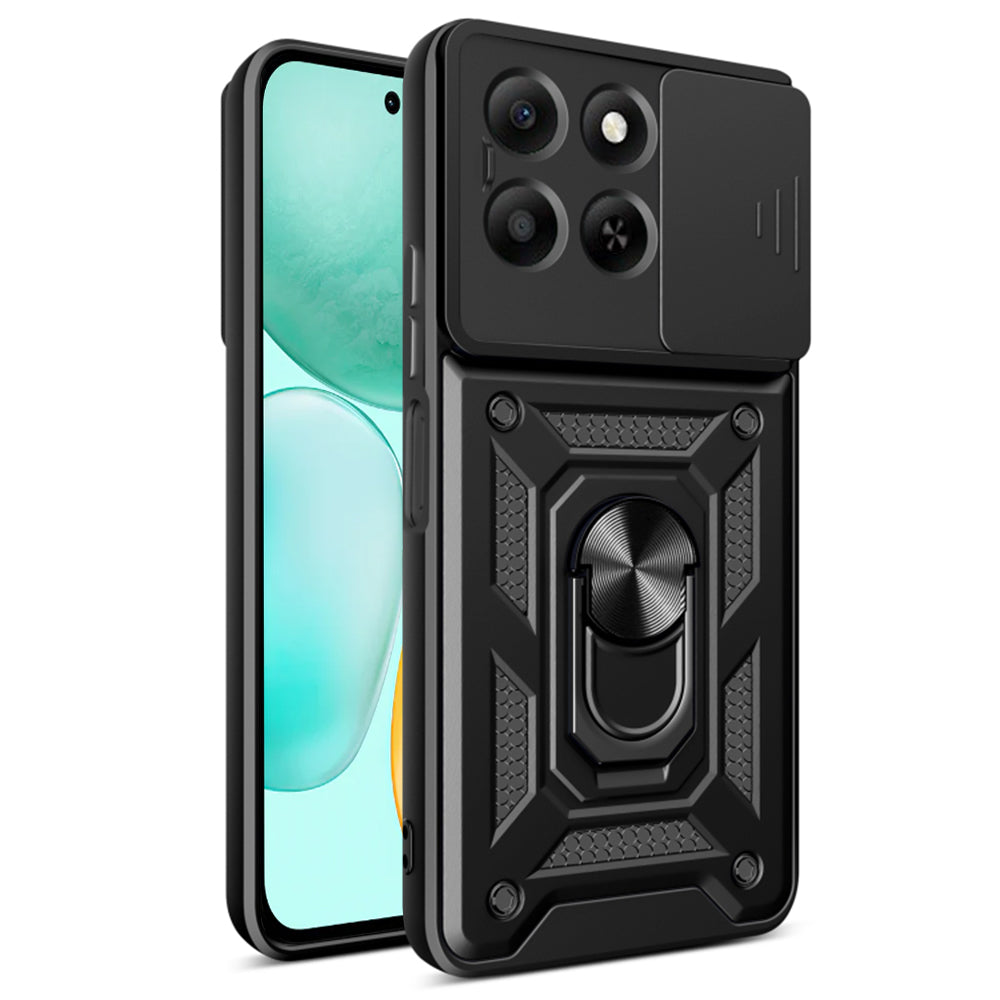 Funda para Honor X6c, Techsuit, CamShield, Negra