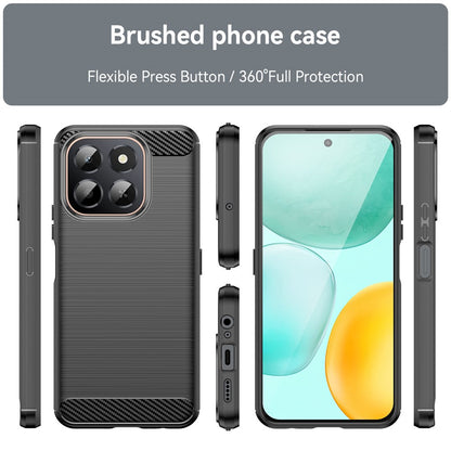 Funda para Honor X6c, Techsuit, Carbono, Negra
