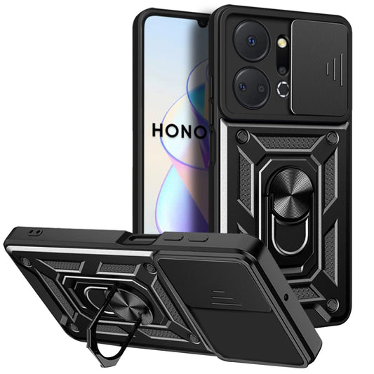Funda para Honor X7a, Techsuit, CamShield, Negra