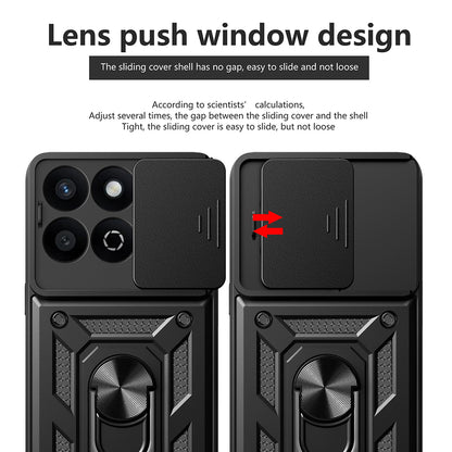 Funda para Honor X7c / 200 Smart, Techsuit, CamShield, Negra