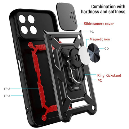 Funda para Honor X8b, Techsuit, CamShield, Negra