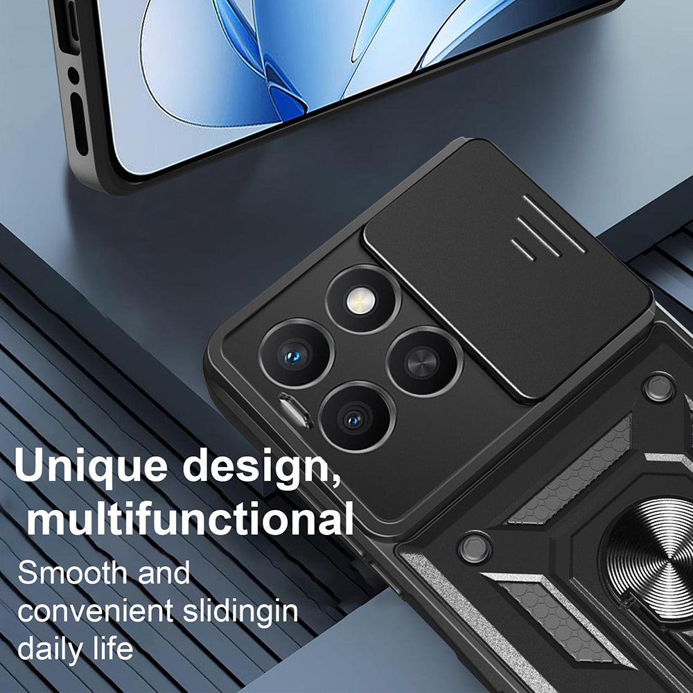 Funda para Honor X8c, Techsuit, CamShield, Negra
