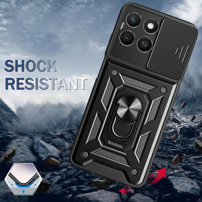 Funda para Honor X8c, Techsuit, CamShield, Negra
