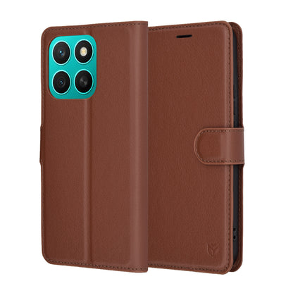 Funda para Honor X8c, Techsuit, Leather Folio, Marrón