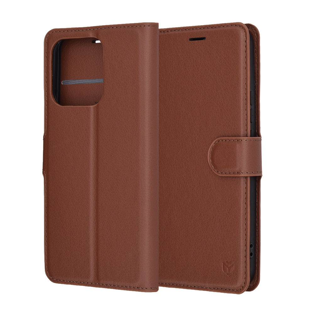 Funda para Honor X8c, Techsuit, Leather Folio, Marrón