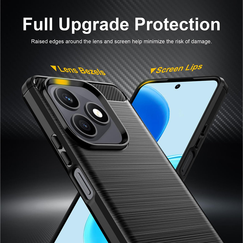Funda para Honor X8d, Techsuit, Carbono, Negra