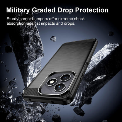 Funda para Honor X8d, Techsuit, Carbono, Negra