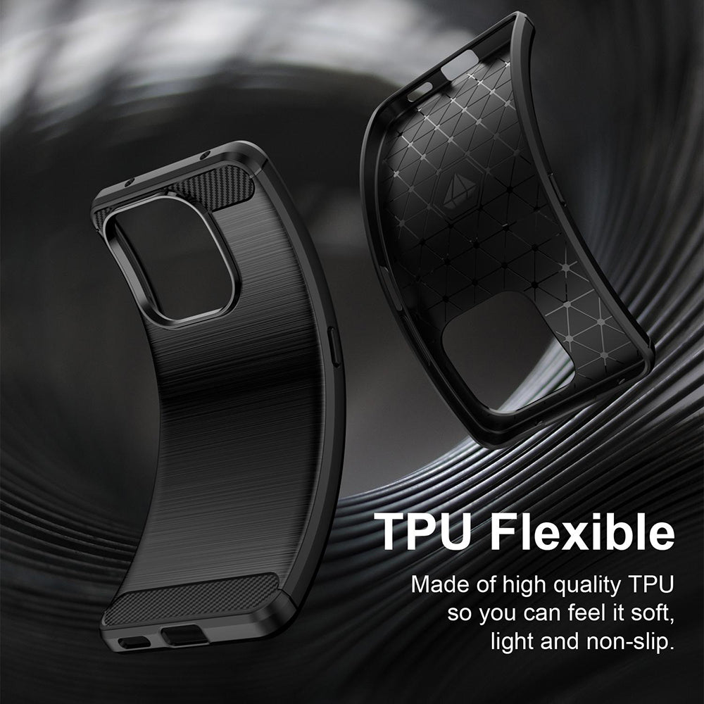 Funda para Honor X8d, Techsuit, Carbono, Negra