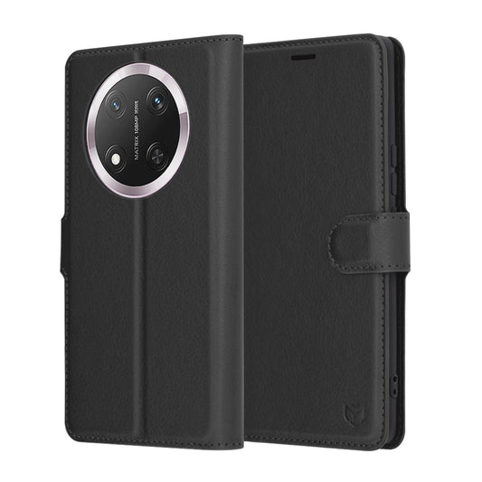 Funda para Honor X9c / Magic7 Lite, Techsuit, Folio de cuero, Negra