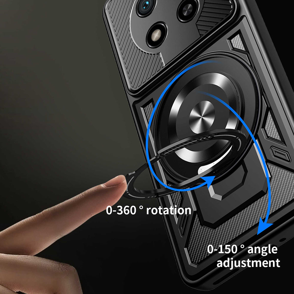 Funda para Honor X9c / Magic7 Lite, Techsuit, RuggedCam, Negra