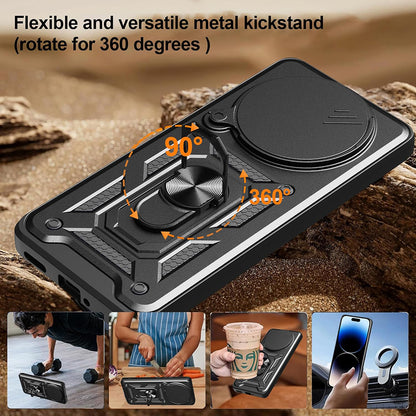 Funda para Honor X9c Smart, Techsuit, CamShield, Negra