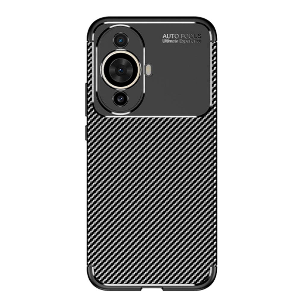 Funda para Huawei nova 12s / nova 11, Techsuit, Fibra de Carbon, Negra
