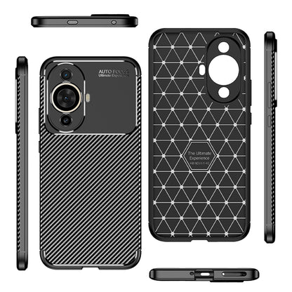 Funda para Huawei nova 12s / nova 11, Techsuit, Fibra de Carbon, Negra
