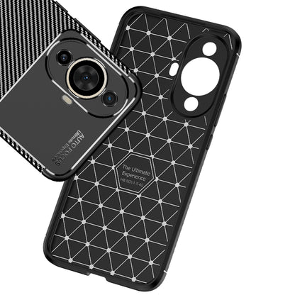 Funda para Huawei nova 12s / nova 11, Techsuit, Fibra de Carbon, Negra