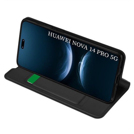 Funda para Huawei nova 14 Pro, Techsuit, Magskin Book, Negra