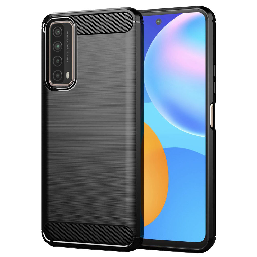 Funda para Huawei P smart 2021, Techsuit, Carbono, Negra