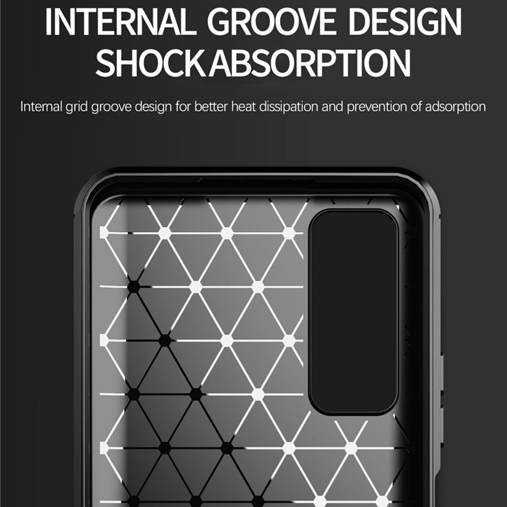 Funda para Huawei P smart 2021, Techsuit, Carbono, Negra