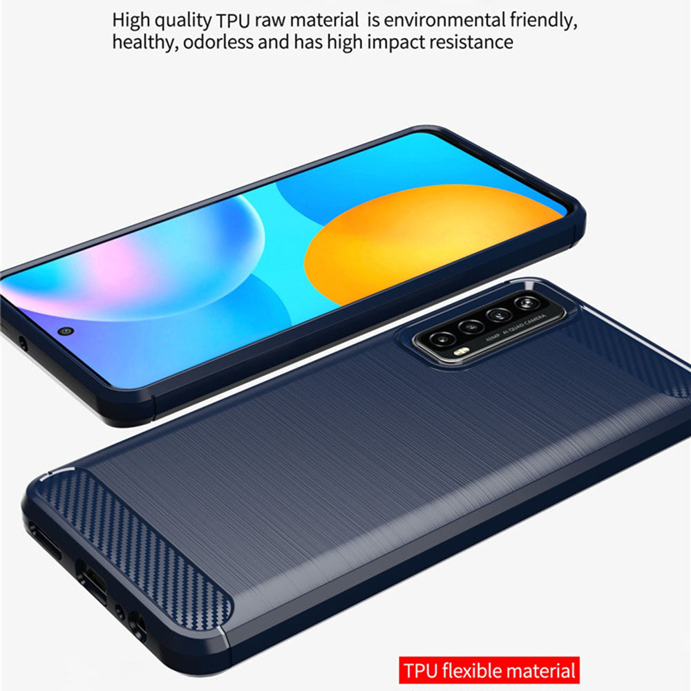Funda para Huawei P smart 2021, Techsuit, Carbono, Negra
