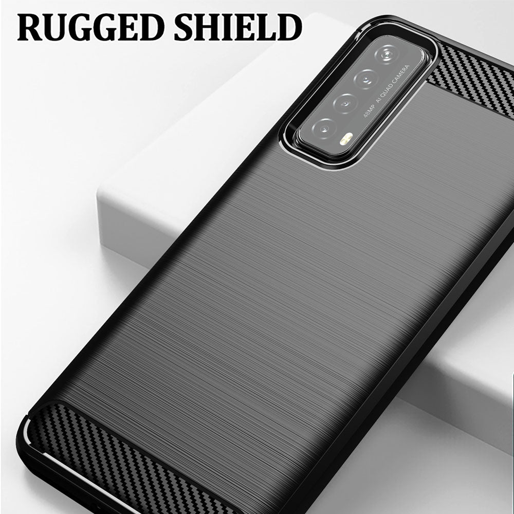 Funda para Huawei P smart 2021, Techsuit, Carbono, Negra