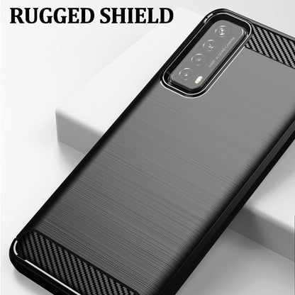 Funda para Huawei P smart 2021, Techsuit, Carbono, Negra