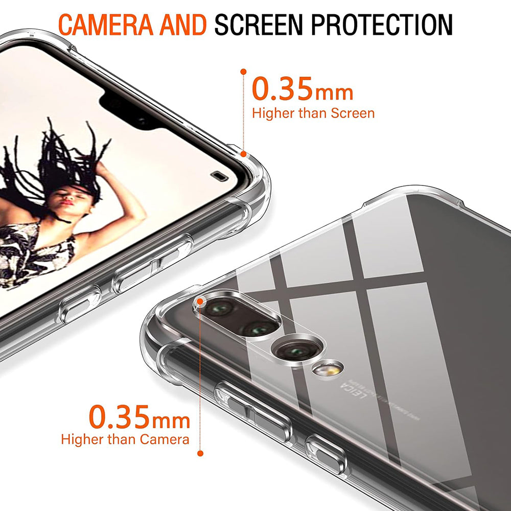 Funda para Huawei P20 Pro, Techsuit, Antigolpes Transparente, Transparente