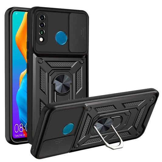 Funda para Huawei P30 lite New Edition / P30 lite, Techsuit, CamShield, Negra