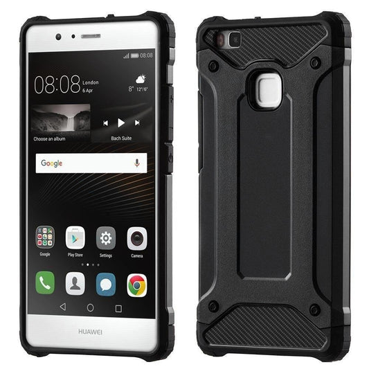 Funda para Huawei P9 lite (2016), Techsuit, Hybrid Armor, Negra