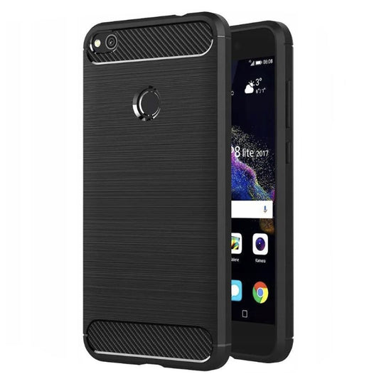 Funda para Huawei P9 Lite (2017) / P8 Lite (2017), Techsuit, Carbono, Negra