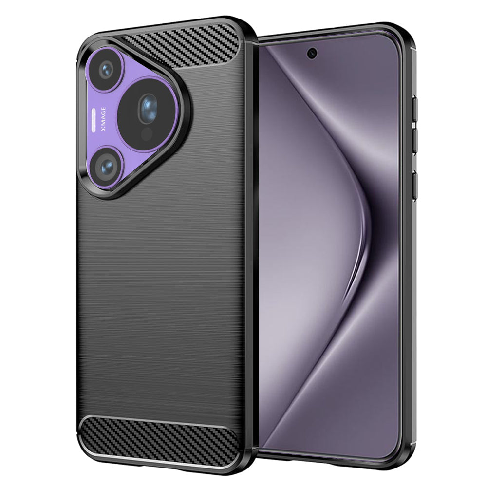 Funda para Huawei Pura 70 Pro, Techsuit, Carbono, Negra