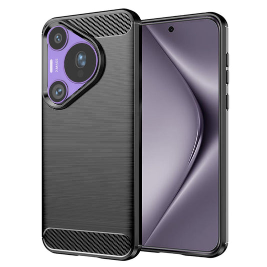 Funda para Huawei Pura 70 Pro, Techsuit, Carbono, Negra