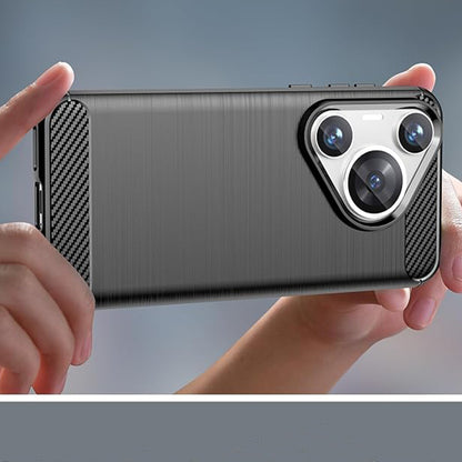 Funda para Huawei Pura 70 Pro, Techsuit, Carbono, Negra