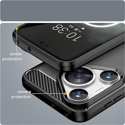Funda para Huawei Pura 70 Pro, Techsuit, Carbono, Negra