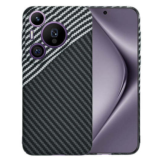 Funda para Huawei Pura 70 Pro, Techsuit, Carbonite FiberShell, Negra Gris