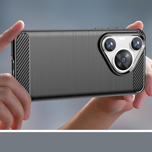 Funda para Huawei Pura 70, Techsuit, Carbono, Negra