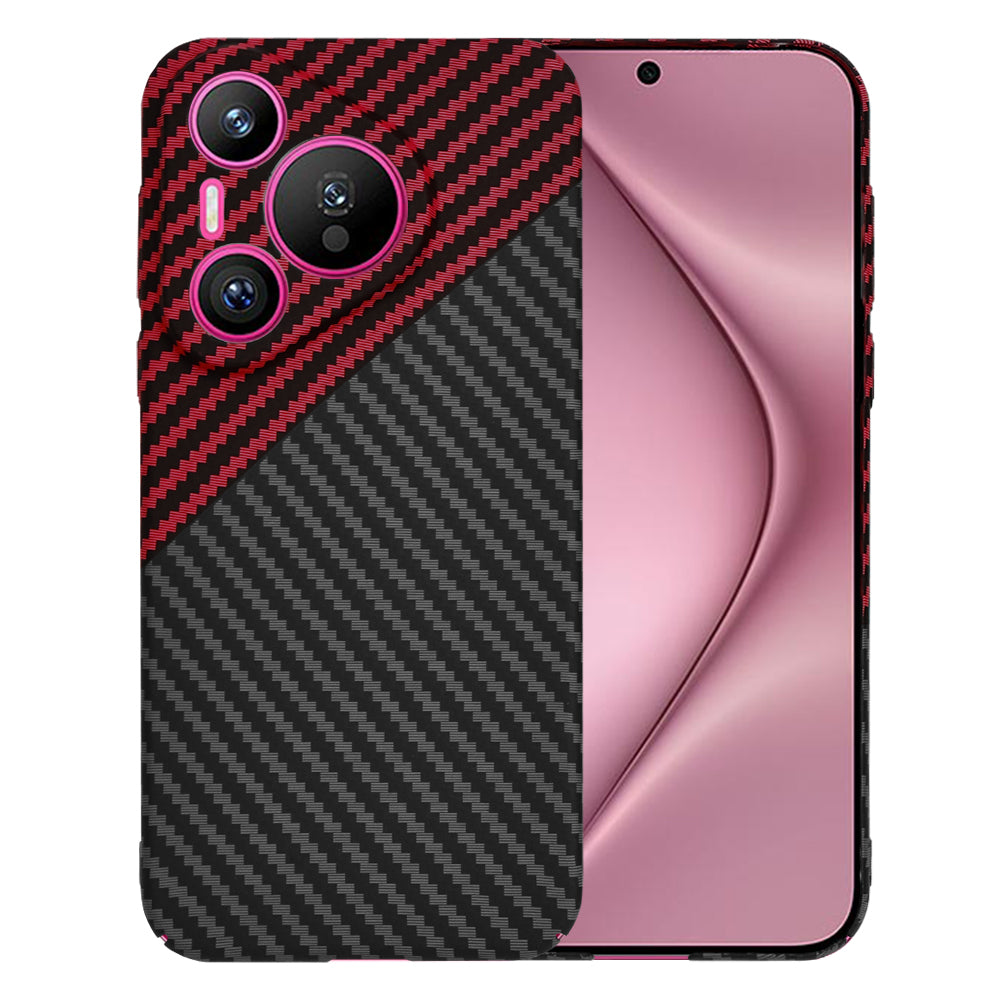 Funda para Huawei Pura 70, Techsuit, Carbonite FiberShell, Negra Roja