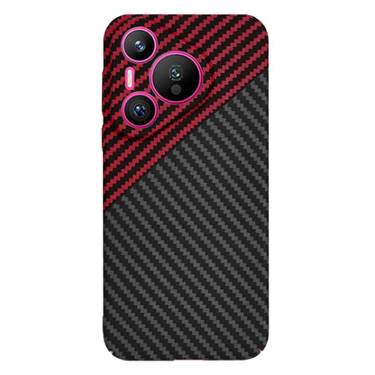 Funda para Huawei Pura 70, Techsuit, Carbonite FiberShell, Negra Roja