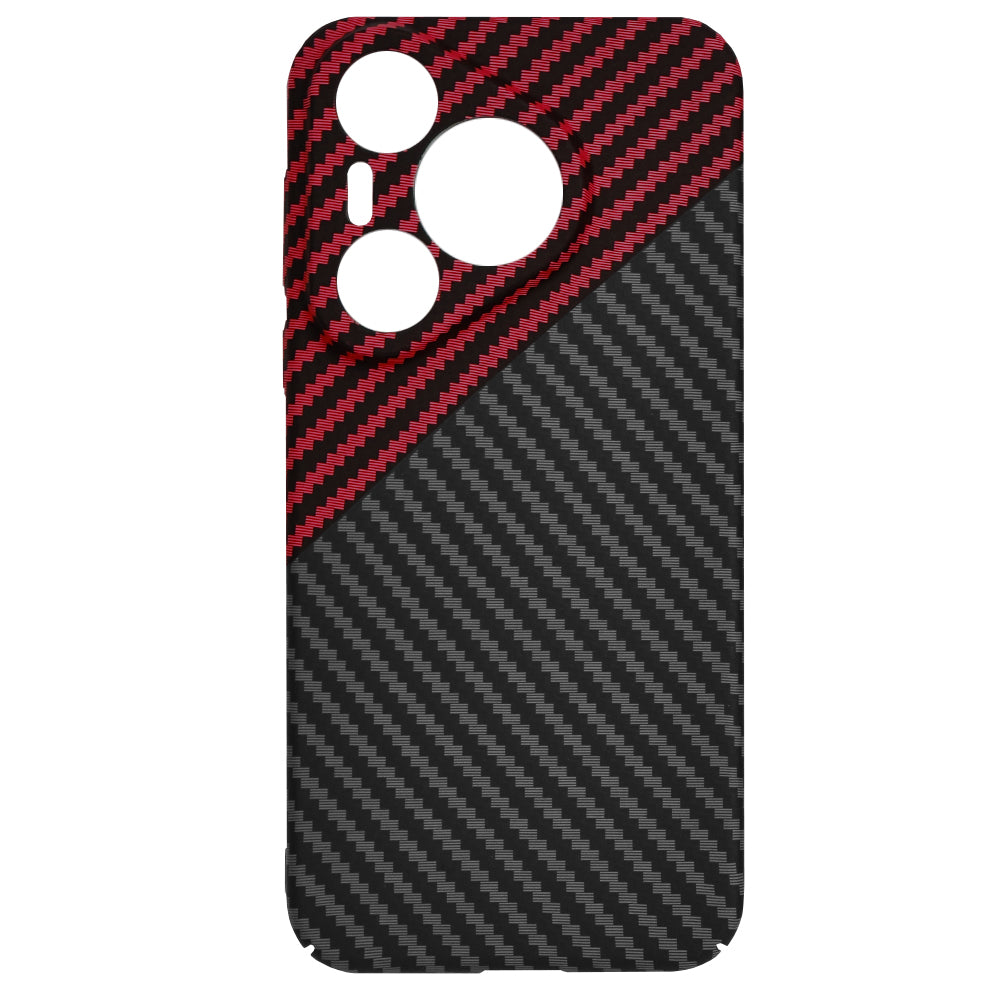 Funda para Huawei Pura 70, Techsuit, Carbonite FiberShell, Negra Roja