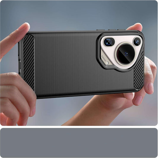 Funda para Huawei Pura 70 Ultra, Techsuit, Carbono, Negra