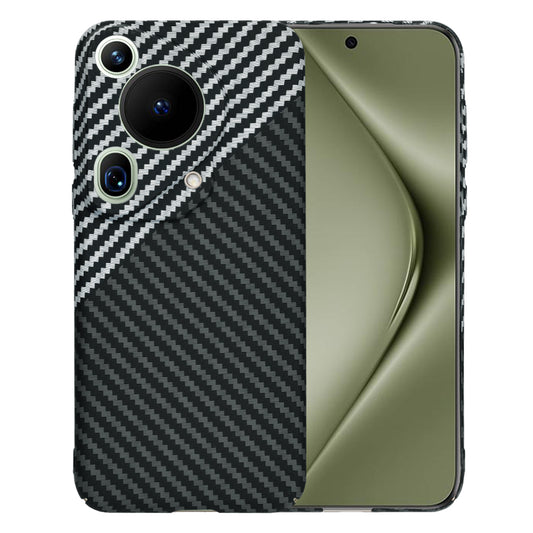 Funda para Huawei Pura 70 Ultra, Techsuit, Carbonite FiberShell, Negra Gris