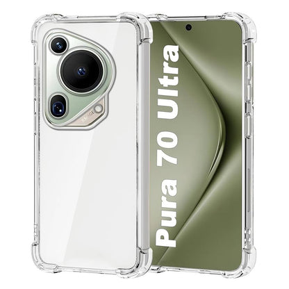 Funda para Huawei Pura 70 Ultra, Techsuit, Antichoque Transparente, Transparente