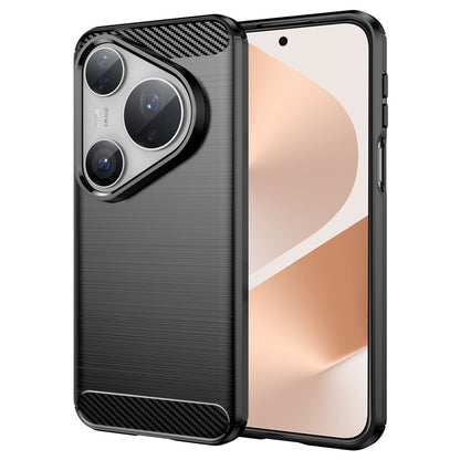 Funda para Huawei Pura 80 Pro / Pura 80 Ultra, Techsuit, Carbono, Negra