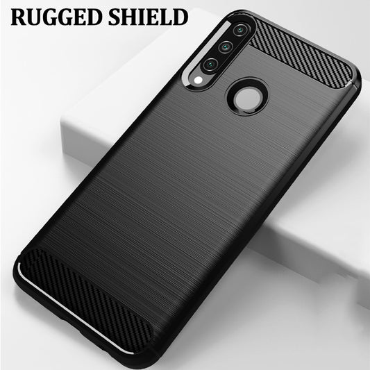 Funda para Huawei Y6p, Techsuit, Carbono, Negra