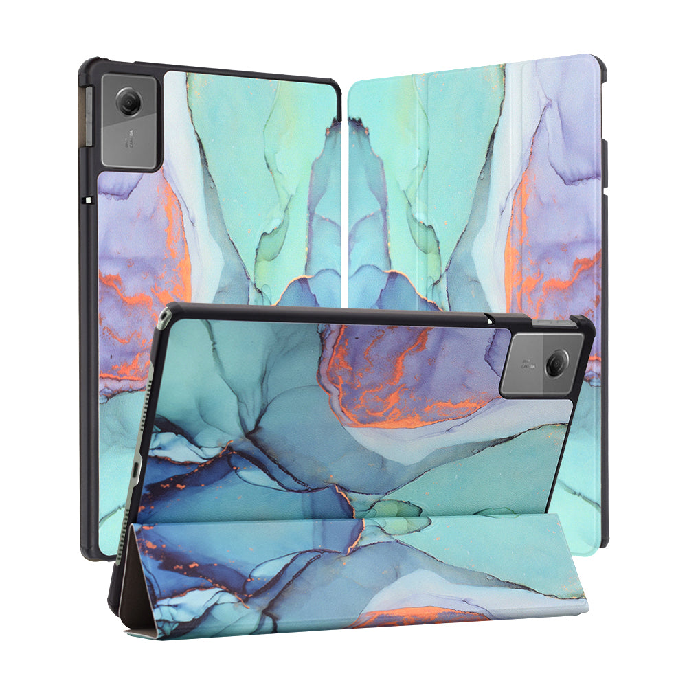Funda para Lenovo Idea Tab 11, Techsuit, FoldPro Green Time, Multicolor