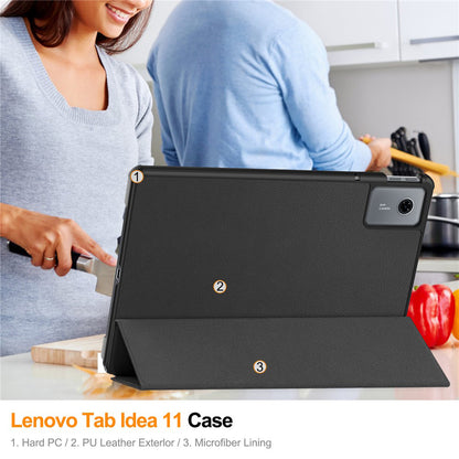 Funda para Lenovo Idea Tab 11, Techsuit, FoldPro, Negra