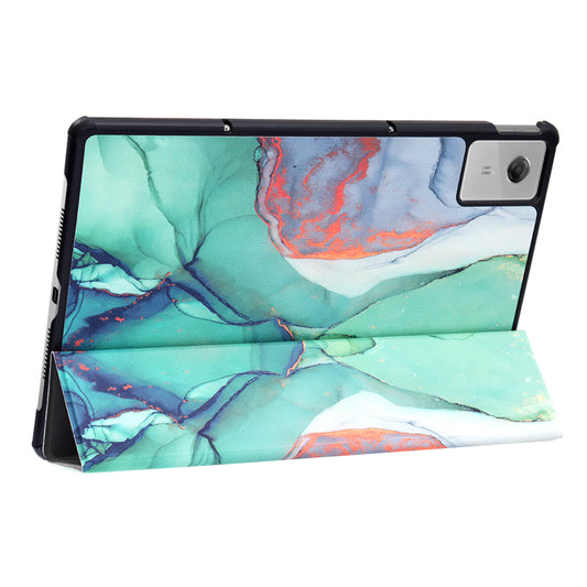 Funda para Lenovo Idea Tab Plus, Techsuit, FoldPro Green Time, Multicolor.