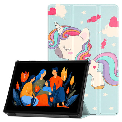 Funda para Lenovo Idea Tab Plus, Techsuit, FoldPro Unicorn, Multicolor