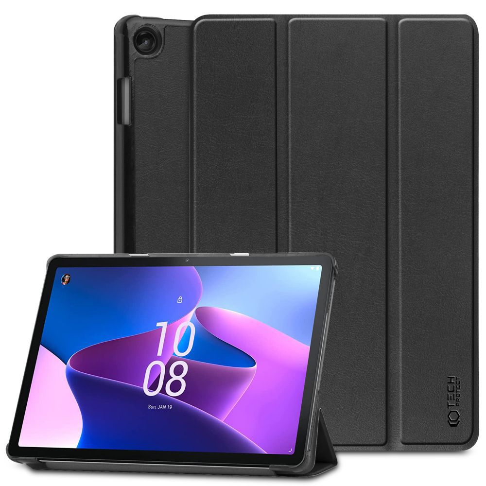 Funda para Lenovo Tab M10 Gen 3, Tech-Protect, SmartCase, Negro 