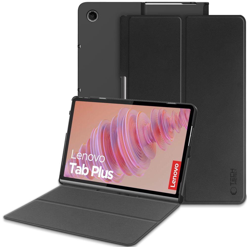 Funda para Lenovo Tab Plus 11,5 pulgadas, Tech-Protect, SmartCase, Negro 